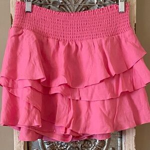 Dolls Kill The Biggest Flirt Candy Pink Ruffled Skort 🍭